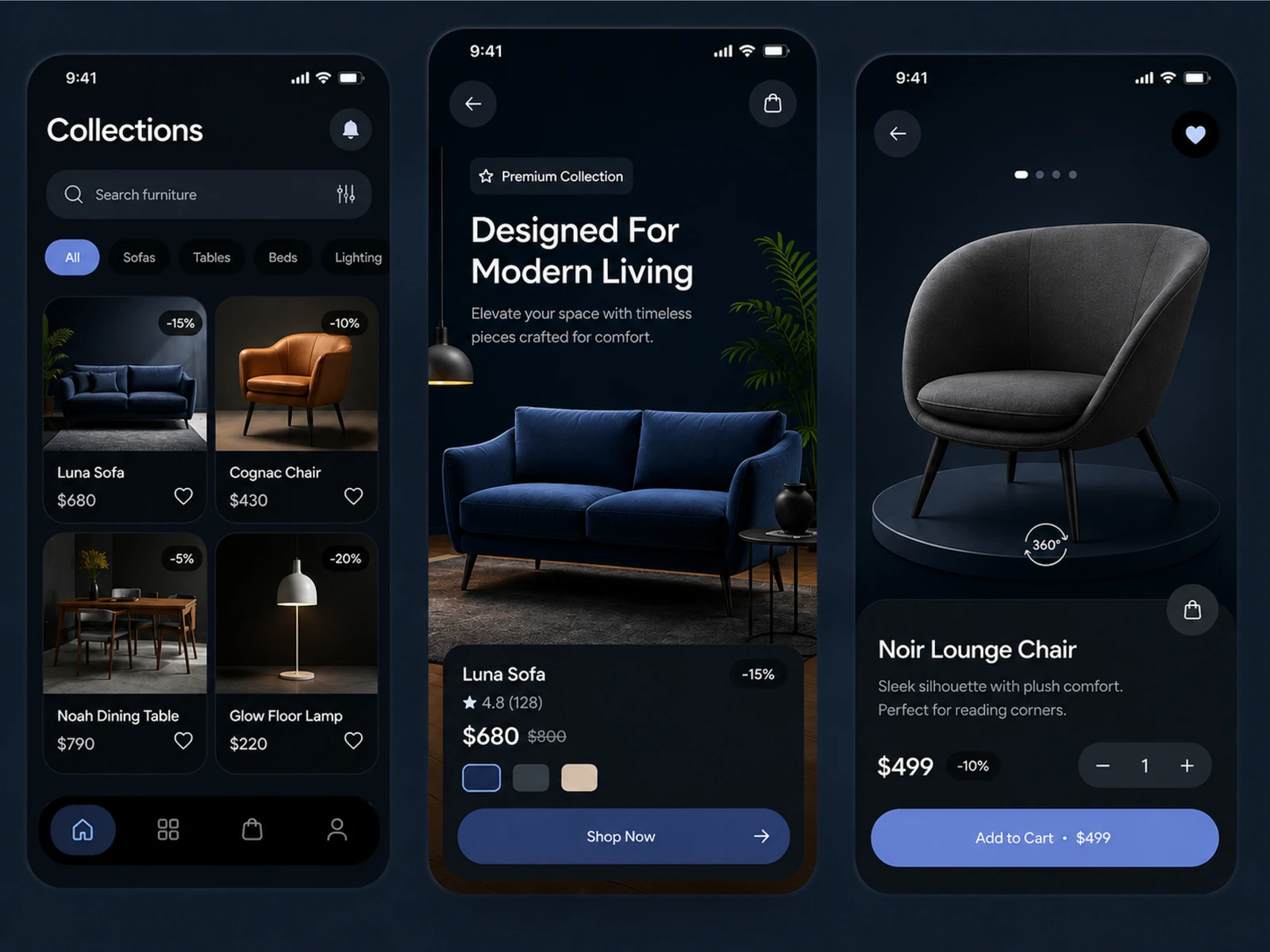 Furniture Mobile App UI UX Design preview