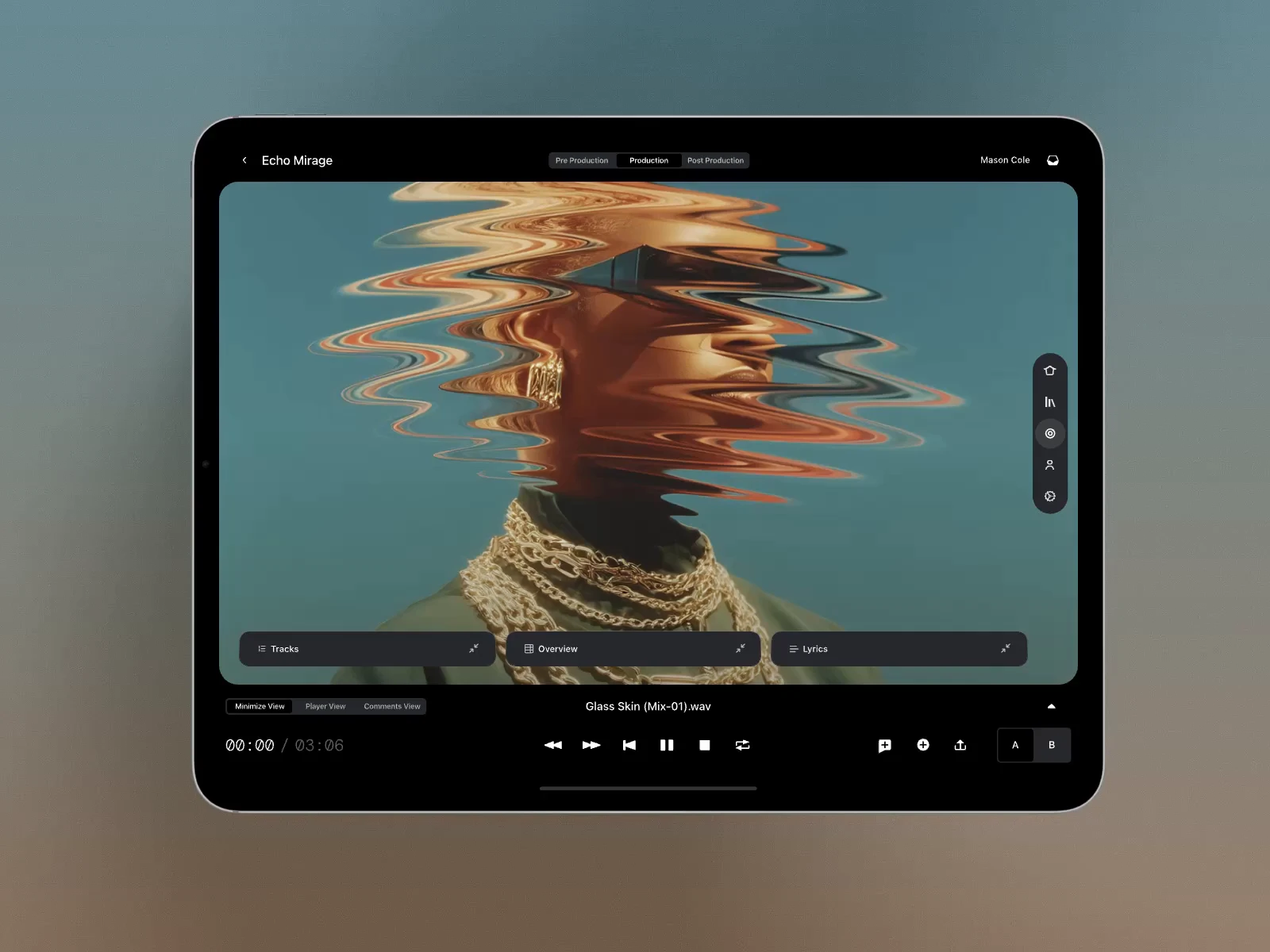 Music App Prototype — captured interface