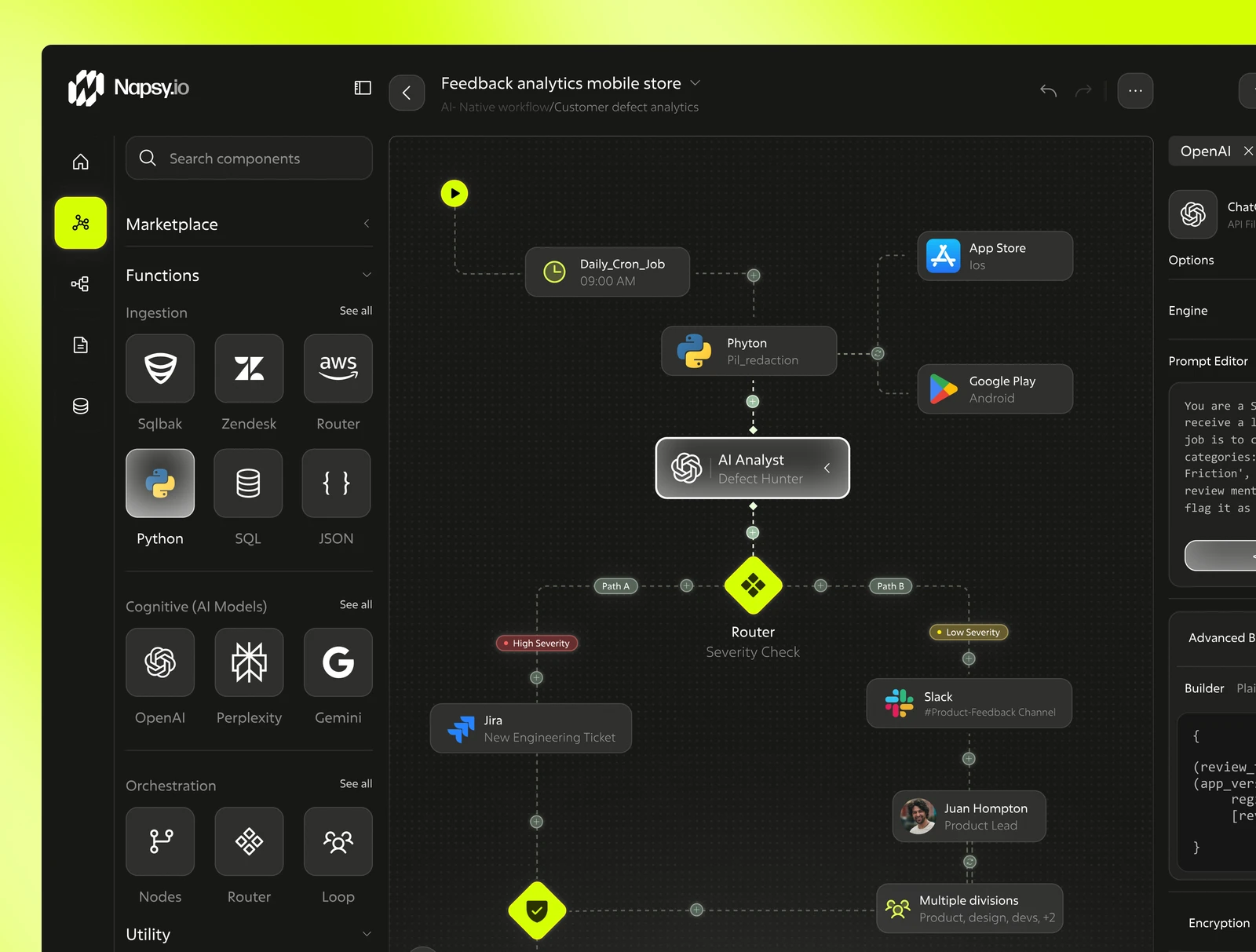 AI Workflow Builder Dashboard preview