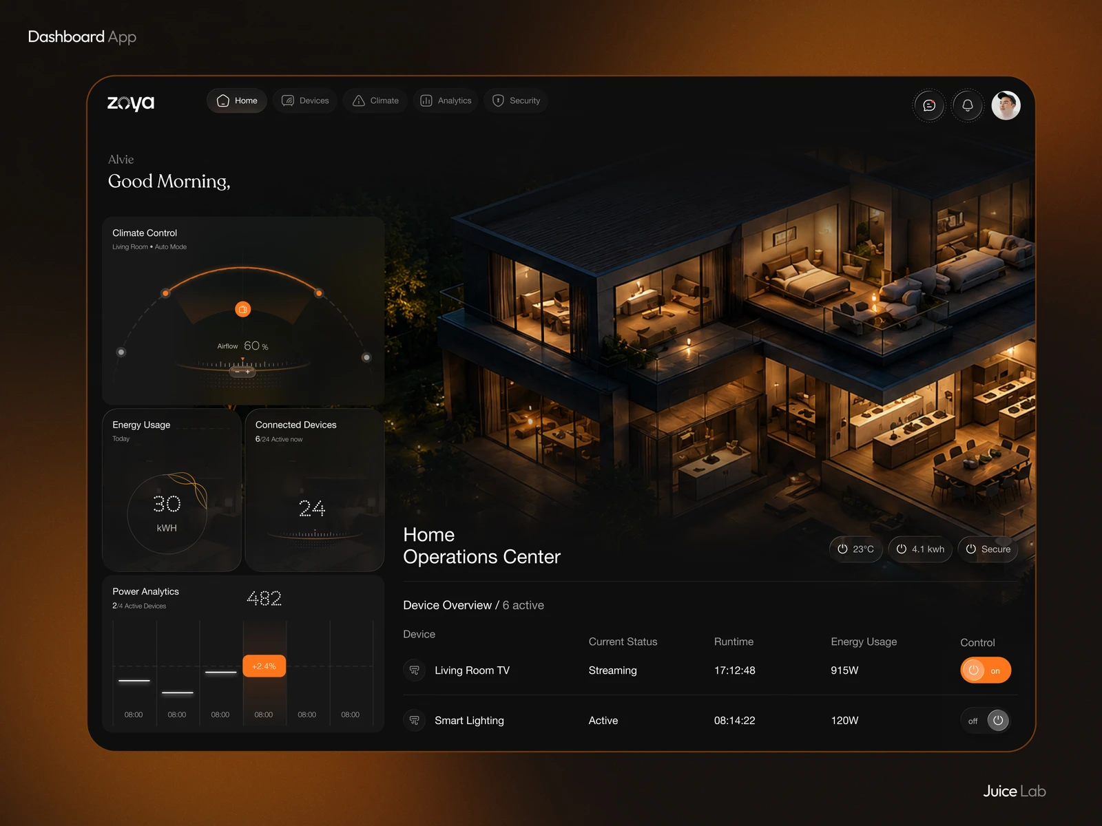 Smart Home Management Dashboard preview